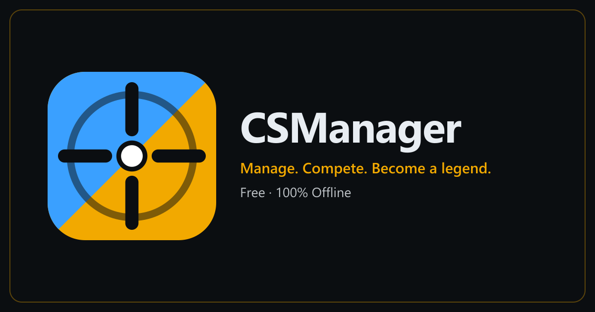 CSManager — Counter-Strike Team Manager Game